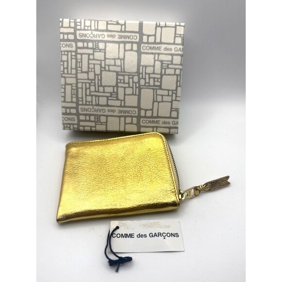 Comme Des Garçons Gold Leather Zip Wallet - Picture 4 of 6